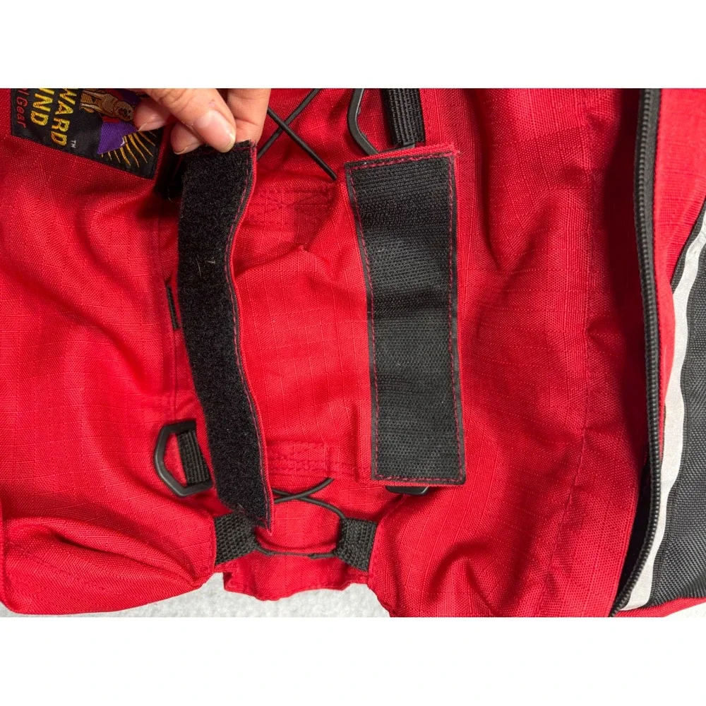 Outward‎ Hound Dog Backpack Red Hiking Pet Travel Gear Reflective Adjustable Bag
